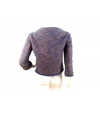 Giacca donna corta chanel, manica 3/4 con volant 2