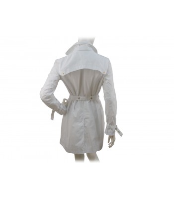 Women's single-breasted knee trench coat with rear cape, 4 pockets 2