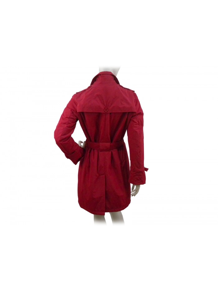 Women's 3/4 knee-length jacket, light padding, double-breasted