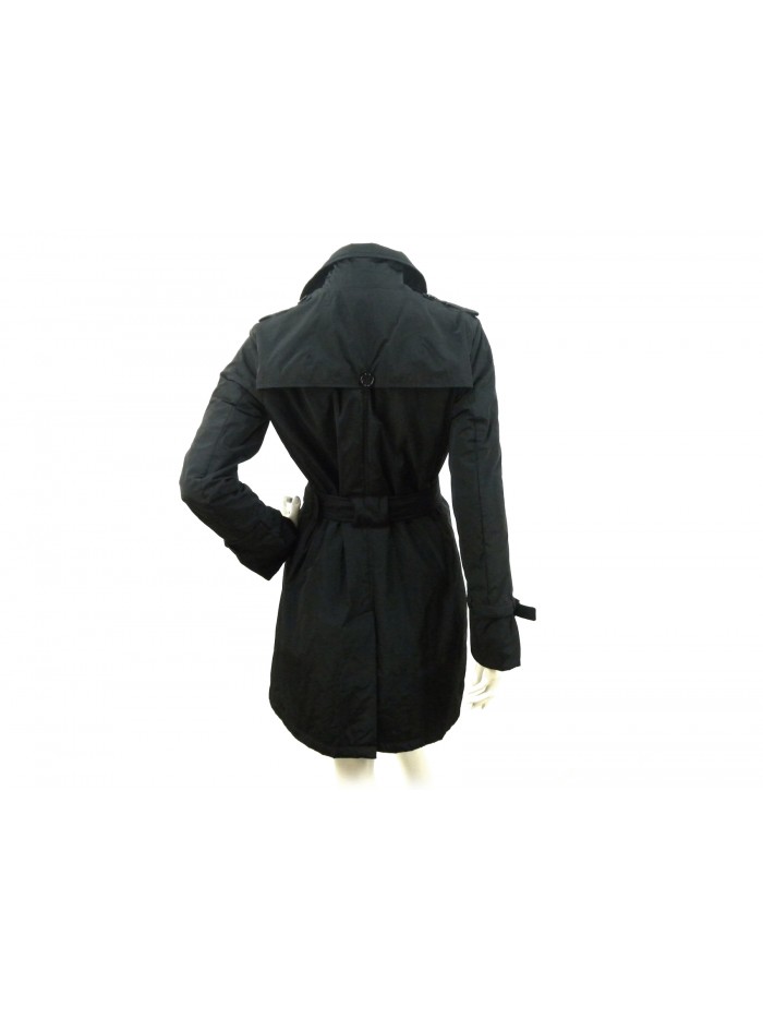 Women's 3/4 knee-length jacket, light padding, double-breasted