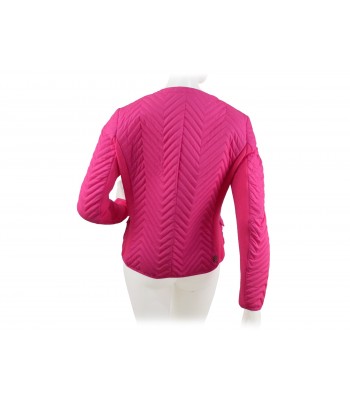 Giubbotto Donna sfiancato trapuntato a zig-zag contrasto fianchi in tessuto con chiusura zip. 2