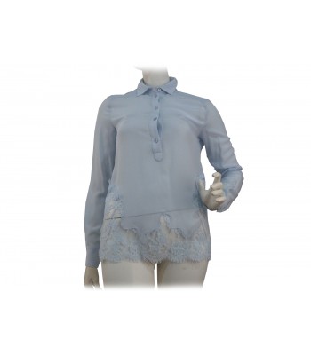 Ermanno Scervino Light blue lace woman shirt