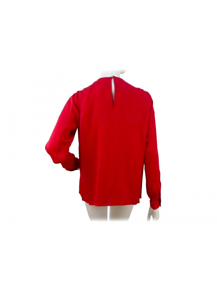 Camicia donna bluse, giro gola chiuso dietro con bottoncino