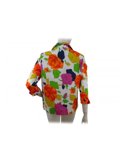 Unlined men's cut jacket, 3/4 sleeve with pattern