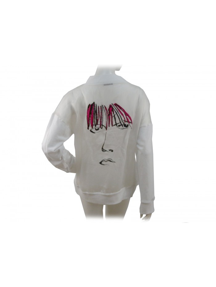 Women's sweatshirt mod. Juniperus with transparent back