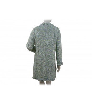 Women's jacket with frayed knitted effect duster 2