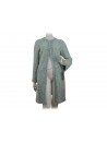 Women's jacket with frayed knitted effect duster