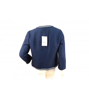 Woman lined chanel model, 3/4 sleeve with ribbon decoration 2