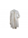 Women's jacket duster at the knee with gold fringed edging