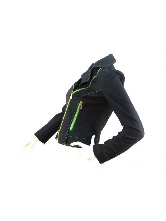 Slim double-breasted jacket with asymmetrical closure