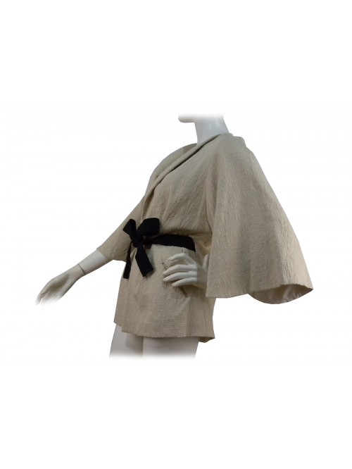 Kimono women's jacket, 3/4 sleeve with black band closure