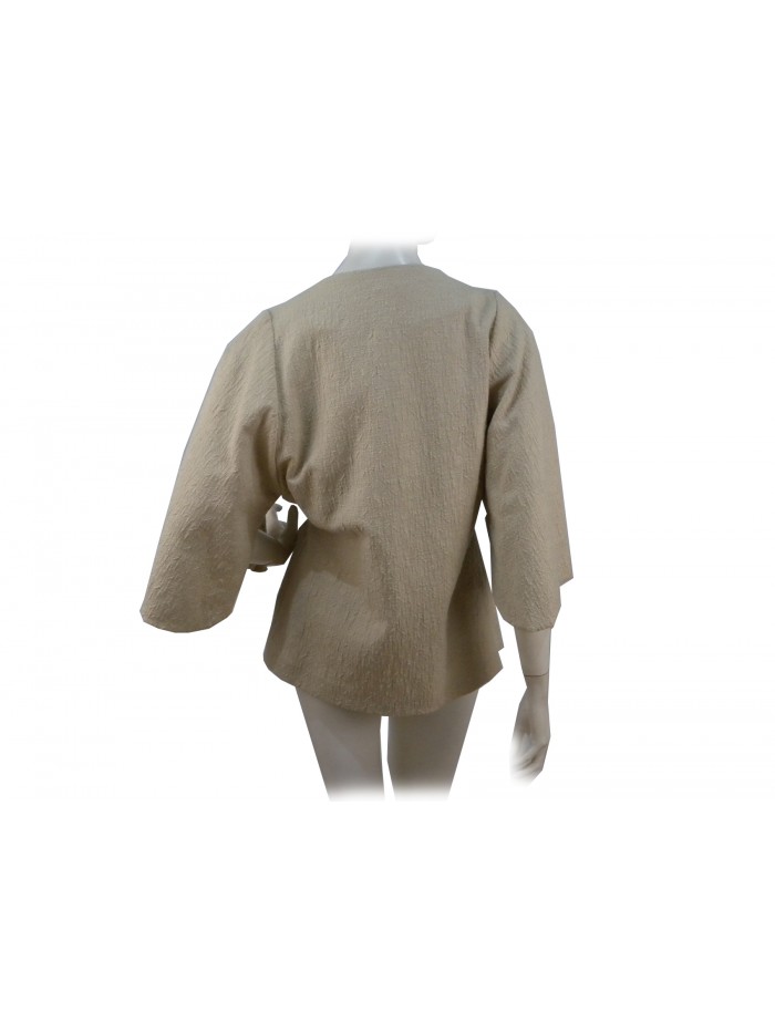 Giacca donna Kimono, manica larga a 3/4 con chiusura fascia nera