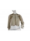 Woman jacket cover shoulders, 3/4 sleeve with edging and decorations