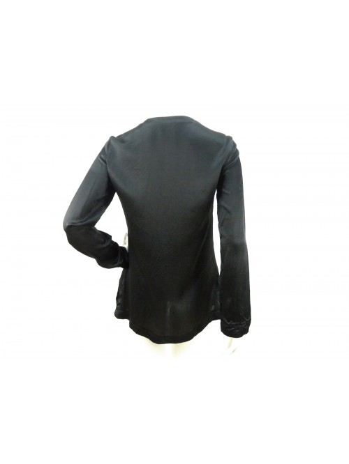 Camicia donna modello caftano, manica lunga con decoro ricamato