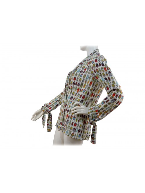 Comfortable model woman jacket, male cut, cuffs with belts