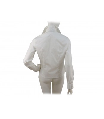 Camicia donna con collo particolare e chiusura, bottone singolo lato 2