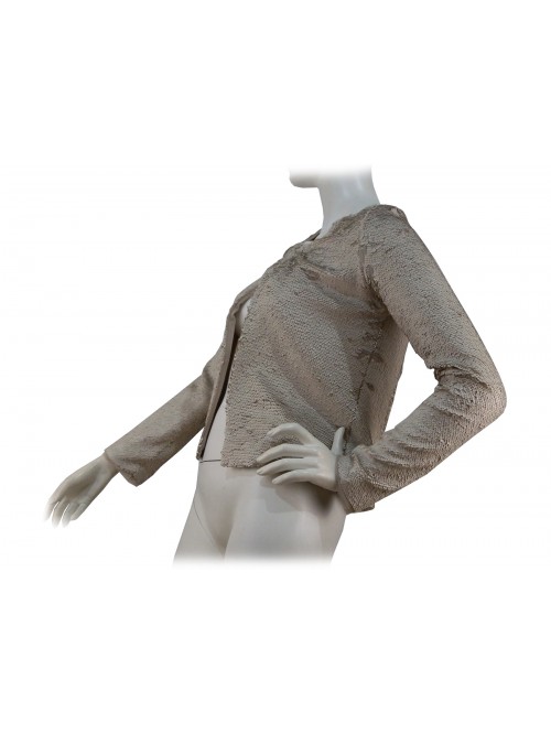 Woman open chanel jacket mod. Veste Dona coated fabric