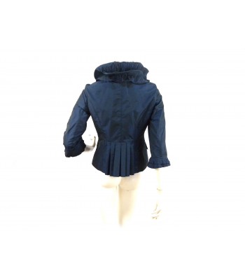 Short pleated woman jacket, 3/4 sleeve, fake side pockets 2