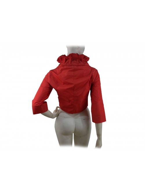 Giacca donna coprispalle pieghe, manica 3/4 larga