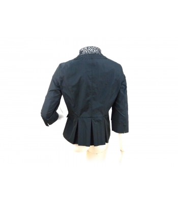 Women's laser collar jacket, flared with 2 fake side pockets 2
