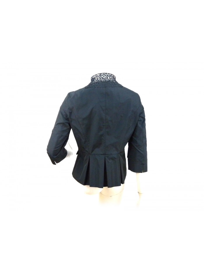 Giacca donna laser collo, sfiancata con 2 finte tasche laterali