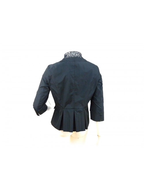 Women's laser collar jacket, flared with 2 fake side pockets