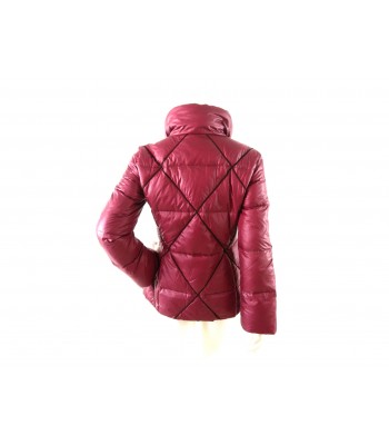 Giubbotto donna losangata sfiancata con collo alto, 2 tasche 2