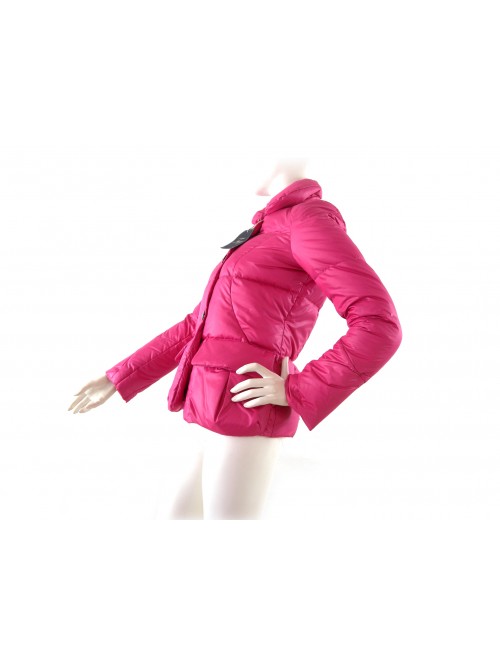 Giubbotto donna corta sfiancata con collo alto, 2 tasche