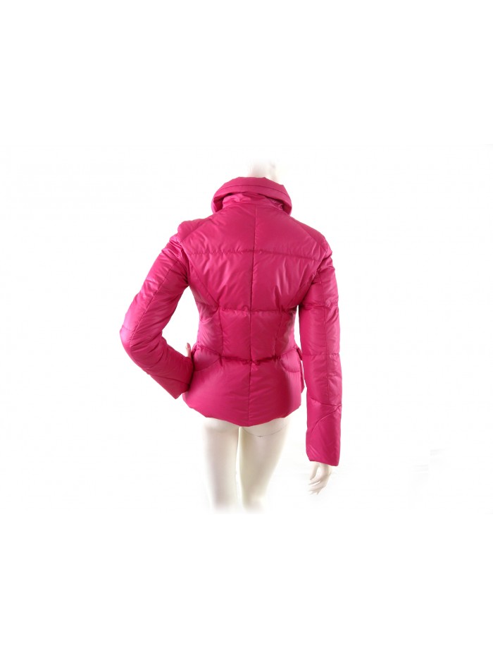 Giubbotto donna corta sfiancata con collo alto, 2 tasche