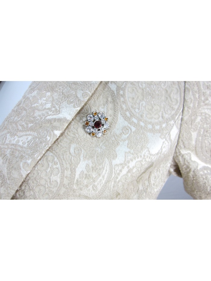 Flared women's jacket, modular pattern in relief