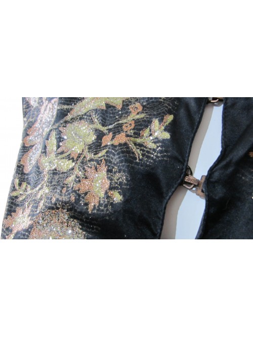 Camicia donna modello caftano, manica lunga con decoro ricamato