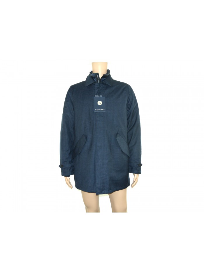 People of Shibuya Man coat mod. Haciko Pied de Poule Blue People of Shibuya Man coat mod. Haciko Pied de Poule Blue