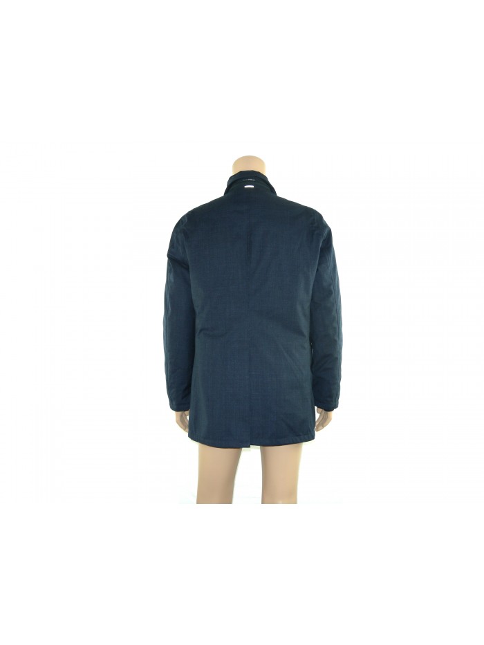 People of Shibuya Giaccone uomo mod. Haciko Pied de Poule Blu