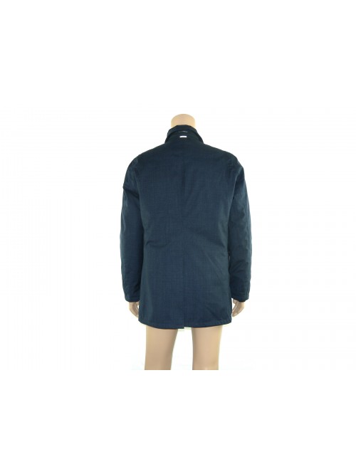 People of Shibuya Man coat mod. Haciko Pied de Poule Blue