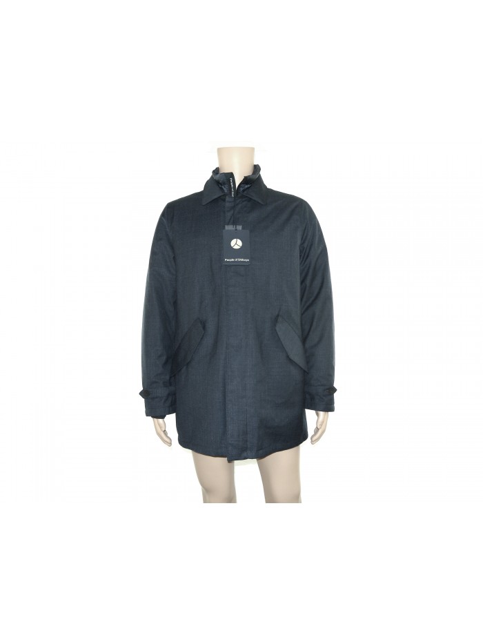 People of Shibuya Man coat mod. Haciko Pied de Poule Gray