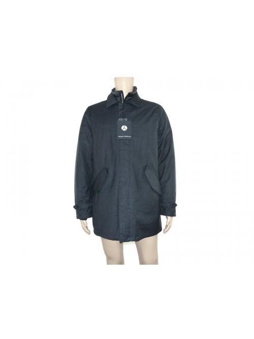 People of Shibuya Man coat mod. Haciko Pied de Poule Gray