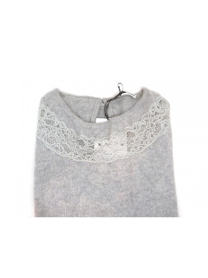 Women's shirt art.123 / B, 100% Cashmere Made in Italy, round neck