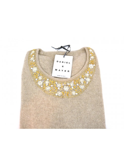 Women's shirt art.123 / A, 100% Cashmere Made in Italy, round neck