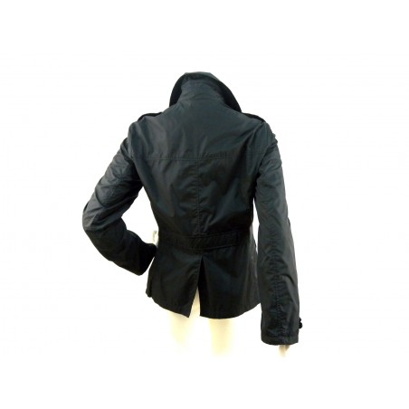 Giacca Donna Wallace extra light doppio petto con bottoni a tinta e martingala.