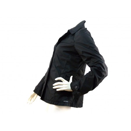 Giacca Donna Wallace extra light doppio petto con bottoni a tinta e martingala.