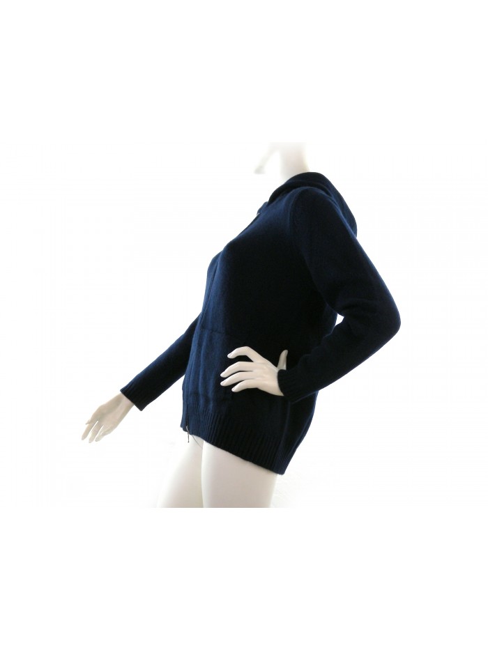 Maglia donna cardigan art.857, 100% Cashmere Made in Italy, tessuto a 2 fili,