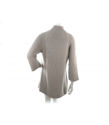 Women's sweater cardigan art.835, 100% Cashmere Made in Italy, woven rice fabric, 2