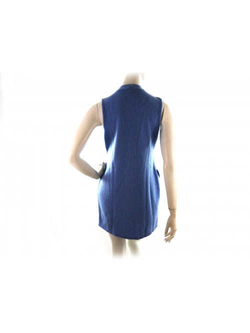 Gilet donna lungo art.706 100% Cashmere Made in Italy tessuto a 2 fili