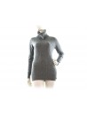 Maglia donna ciambella art.W1126 100% Cashmere Made in Italy tessuto intrecciato