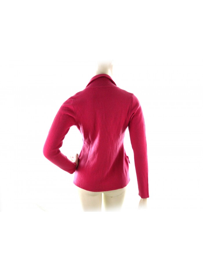 Maglia donna Giacca art.219, 100% Cashmere Made in Italy, tessuto a 2 fili,