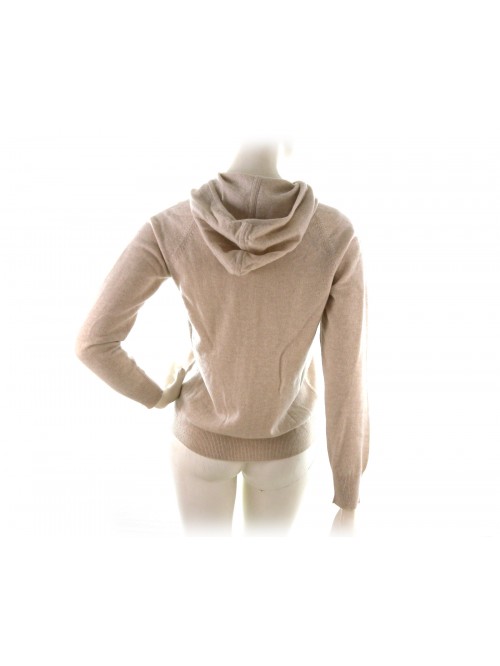 Woman bomber black sweater art.W03159, 100% Cashmere Made in Italy