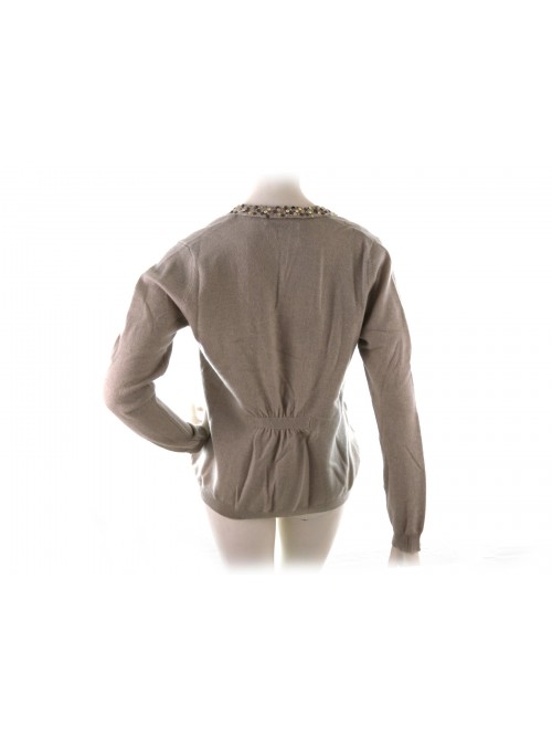 Twin Set woman Elegant Cardigan + Tank art.W701 / 52, 100% Cashmere Made in Italy,