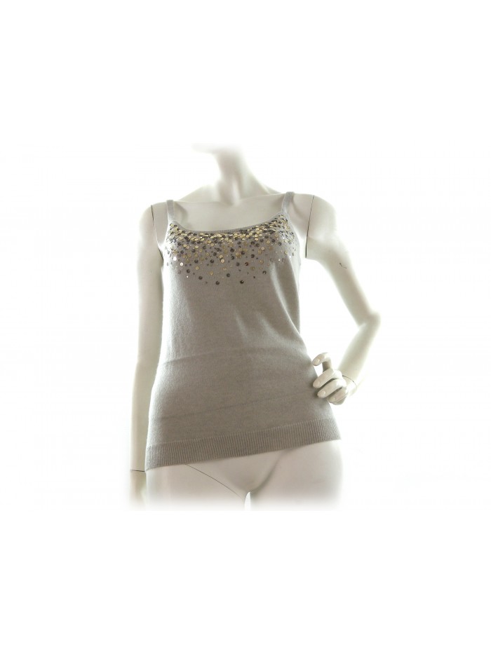 Twin Set donna Elegante Cardigan+Canotta art.W701/52, 100% Cashmere Made in Italy,