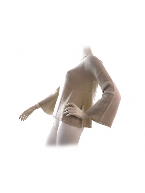 Women's shirt art.W03012, 100% Cashmere Made in Italy, wide V-neck