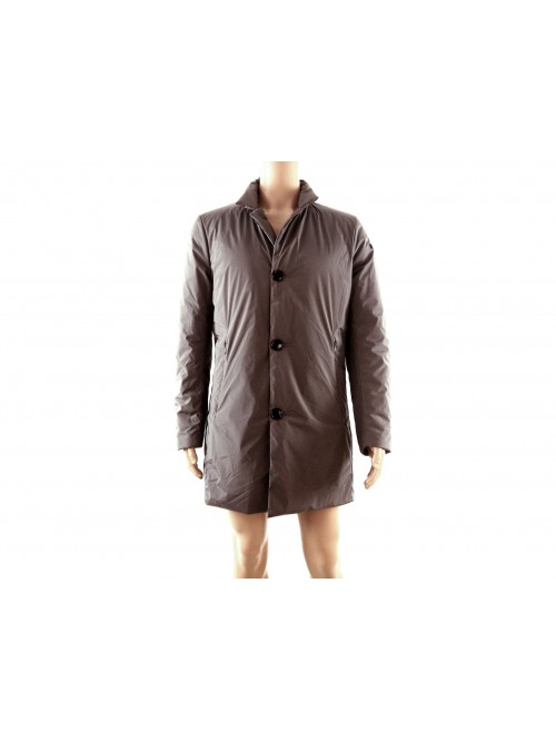 Men's single-breasted waterproof jacket, button closure Men's single-breasted waterproof jacket, button closure